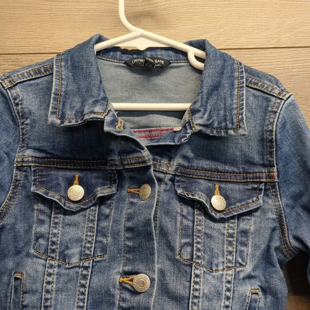 Calvin Klein Jeans Denim Jacket Girls Size 8/10 Medium